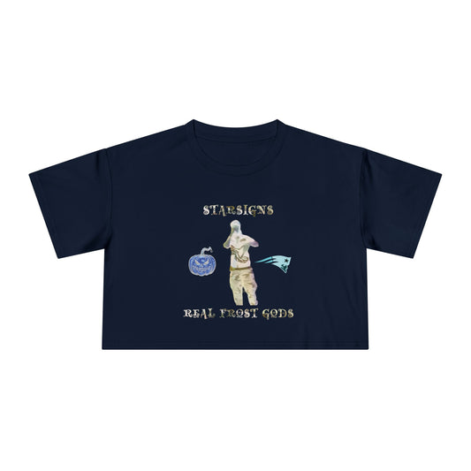 STARSIGNS FROST GODS NAVY CROP TEE